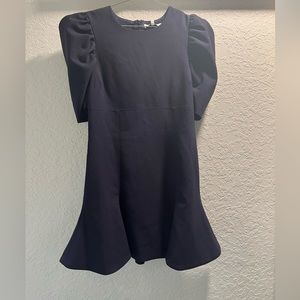 Likely Navy blue puff sleeve dress, never worn size 10.